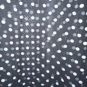 Chaus Black Top with White Polka Dots